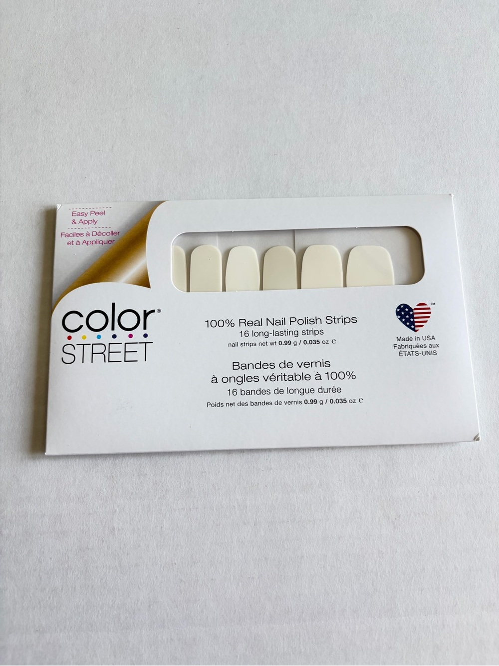 *Retired* Color Street: Swiss and Tell | White Solid Neutral Minimalist Solid - Picture 3 of 13